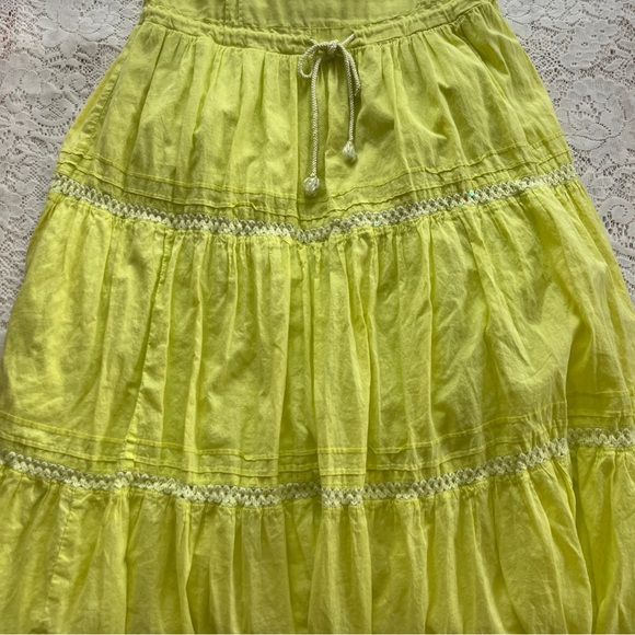 Neon Yellow Vintage Maxi Summer Dress - Picture 3 of 12
